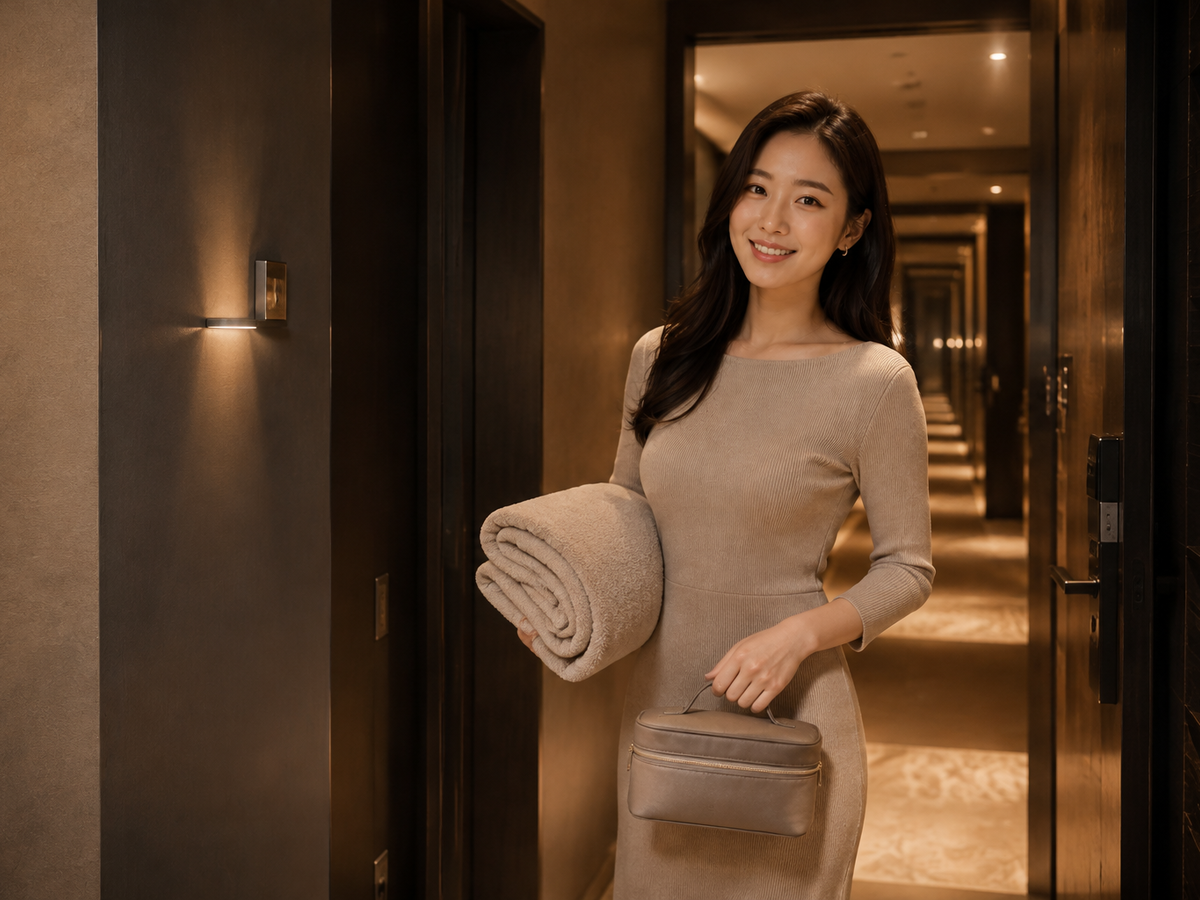 인천 검단구 방문 홈케어 일정을 준비하는 젊은 성인 한국 여성 관리사